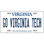 Go Virginia Tech Metal Novelty Mini Plate Size Tag Sign Car Truck Wall Home. Fixed Price $19.98.