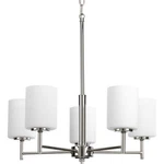 Progress Lighting P4319 Nickel Replay 5-LIGHT 21"W Pillar Candle Chandelier. Fixed Price $219.99.