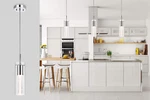 Pendant Lights With Bubble Crystal, Modern Chrome Hanging Led Bulb. Fixed Price $60.99.