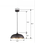 Jazava 1-LIGHT Oil Rubbed Bronze Pendant With Metal Dome Shade. Fixed Price $15.00.