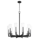 Quorum Harbin 10LT Chandelier, Textured Black/clear 6277-10-69. Fixed Price $1160.00.