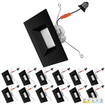 Nuwatt 12 Pack, Black 6 Inch Square Retrofit Recessed Lighting, Cct 2700K/300.... Fixed Price $336.79.