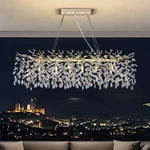 Crystal Chandelier Modern Gold Adjustable Pendant Light Interior. Fixed Price $167.19.