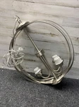 *parts* Hampton Bay 3-LIGHT Brushed Nickel Chandelier With Frosted Glass Shades. Fixed Price $10.00.