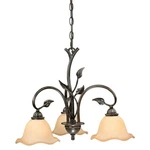 Vaxcel Vine 3L Chandelier Oil Shale W/ Amber Flake Glass - CH38803OL. Fixed Price $299.99.