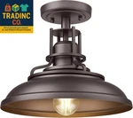 1-LIGHT Semi Flush Mount Fixture, 12" Farmhouse Outdoor Ceiling For. Fixed Price $109.99.