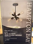 Hampton Bay Leonie 16.2IN 6-LIGHT Semi-flush Mount Bronze Metal Ceiling. Fixed Price $40.00.