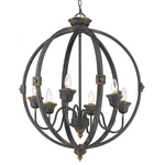 Golden Lighting Jules 6-LIGHT Chandelier, Antique Black Iron 0892-6ABI. Fixed Price $139.99.