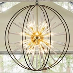 Vezzio 35" Black Gold For Entry Chandeliers High Ceilings .... Fixed Price $584.13.