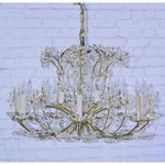 French Rococo Style Schonbek Swarovski Primrose Crystal 14 Light Chandelier. Fixed Price $3428.00.