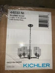 Kichler Winslow 5-LIGHT Brushed Nickel Chandelier With Clear Seeded Glass Shade. Fixed Price $89.99.