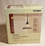 Portfolio Pendant Etched Glass Shade Oilrubbed Bronze Finish - New Box. Fixed Price $44.99.