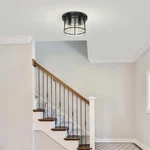 Is - Ove Decors Joakim 2 Light Flush Mount (crack In Glass Shade No Bulbs). Fixed Price $45.08.