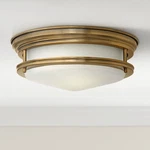 Hinkley Hadley 12" Wide Brushed Bronze Opal Ceiling Light. Fixed Price $299.00.