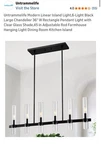 Untrammelife Chandelier 6 Light Farmhouse, Modern Linear. Fixed Price $80.00.