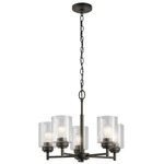 Modern 5-LIGHT Downlight Chandelier With Clear Seeded Glass Shade 19.75. Fixed Price $155.95.