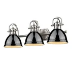 Golden Lighting 3602-BA3 Pw-bk Duncan 3-LIGHT Bath Vanity Pewter With Black. Fixed Price $139.00.