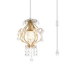 Surpars House Elegant Mini Chandelier Plug Crystal Pendant Gold. Fixed Price $52.59.
