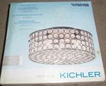 Kichler Krystal Ice 11.8"W W/olde Bronze Flush Mount Ceiling FIXTURE-NEW-#38198. Fixed Price $120.00.
