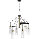 Cal Lighting & Accessories FX-3788-6 Williston Chandelier Antiwue Brass Wood. Fixed Price $955.00.