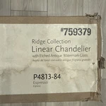 Progress Lighting P4813-84 4-LIGHT Espresso Chandelier Farmhouse Glass. Fixed Price $89.00.