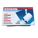 1995 Edison Track Lighting Cylinder Head E9306 White New Old Stock Box. Fixed Price $14.95.