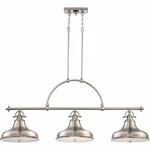 Quoizel ER353BN 3-LIGHT Emery Island Chandelier In Brushed Nickel. Fixed Price $1099.99.