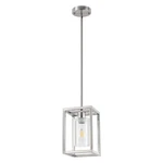 Yansun 1-LIGHT Brushed Nickel Pendant With Clear Glass Shade For Kitchen. Fixed Price $49.00.
