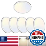 Yelioled Pack 12 Inch Flush Mount Ceiling Light Fixtures 24W 2640LM 5 Cct. Fixed Price $94.38.