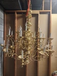 Vintage Luminaire Heavy 24LAMPS 3 Tiers Solid Polished Brass CHANDELIER/48HX52W. Fixed Price $700.77.