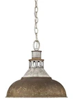 Golden Lighting 0865-L Kinsley 14"W Pendant Aged Galvanize Steel / Antique. Fixed Price $219.99.