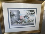 Vintage Charlestown East Bay Street Jane Jackson Print Framed. Fixed Price $82.00.