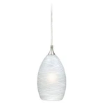 Vaxcel Milano Satin Nickel Mini Pendant Ceiling Light White Glass. Fixed Price $52.52.