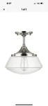 * Mcclelland 10 In. 1-LIGHT Polished Nickel School House Light.. Fixed Price $48.95.