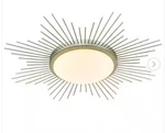 Golden Lighting Kieran 24" Flush Mount, White Gold/opal 9126-FM24WG-OP. Fixed Price $155.00.
