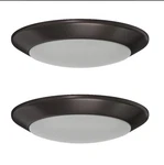 Project Source 2-PACK 13'' Bronze Led Incandescent Flush Mount Light Energy Star. Fixed Price $19.99.