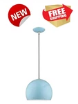 Livex 41181-74 10" Mini Pendant Light Metal Shade Shiny Baby Blue New. Fixed Price $39.99.