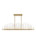 Fredrick Ramond FR46108 Brass Trinity 50 Light 48"W Led Linear Chandelier. Fixed Price $3000.48.