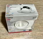Satco 9W Downlight 40' Beam. 50,000 Hours Retrofit In Brushed Nickel. Fixed Price $23.00.