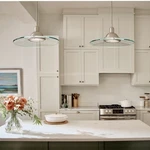 Kichler Galaxie Brushed Silver Nickel Pendant W/ Round Glass Shade, Set Of 2. Fixed Price $450.00.