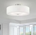 Livex Lighting 52142-91 Meridian Semi-flush Mount Brushed Nickel. Fixed Price $189.00.
