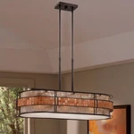 Quoizel Laguna 37" Wide Mosaic Tile Oval Island Light Chandelier. Fixed Price $1099.99.