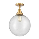 Innovations Beacon Light 12" Flush, Satin Gold/seeded 447-1C-SG-G204-12. Fixed Price $220.00.