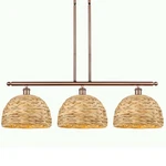 Innovations Lighting 516-3I-12-38 Woven Rattan Linear Antique Copper /. Fixed Price $647.68.