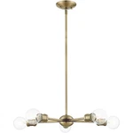 Livex Lighting 46135-01 Lansdale Chandelier Antique Brass With Bronze Accents. Fixed Price $201.96.