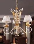 Wrought Iron Chandelier Cream-gold Lights PRE153/3P. Fixed Price $987.64.