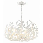 Crystorama Broche 6 Light Chandelier, Matte White 533-MT. Fixed Price $878.40.