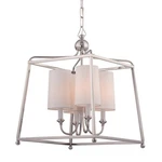 Crystorama Sylvan Light Polished Nickel Chandelier W/ Cylinder Shade 2245-PN. Fixed Price $399.99.