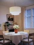 Aiwen Modern 20 In. 3-LIGHT Drum Chandelier Hanging With 2-TIER Lampshade. Fixed Price $65.50.