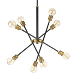Landrum 8-LIGHT Black With Vintage Brass Accents Chandelier By Progress Lighting. Fixed Price $155.10.